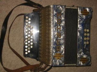 Nice Hohner Club IV button Accordian accordion Diadonic C/F