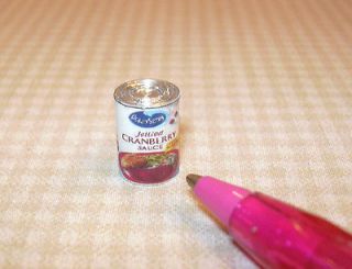 Miniature Jellied Cranberry Sauce Can, Large DOLLHOUSE Miniatures 1/12 