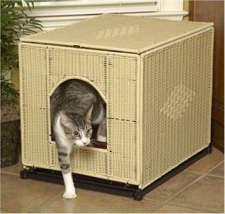 wicker litter box cover large natural color 