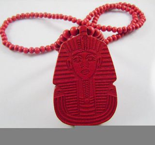 ROCK WOODEN KANYE WEST EGYPTIAN PENDANT WOOD STYLE CHAIN ROSARY 