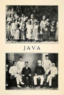 1912 Print Java Costume Children Men Clothing Jawa Indonesia Dress 
