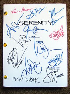 Newly listed SERENITY signed script by ENTIRE cast firefly SHINY