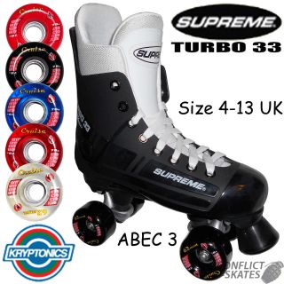   Turbo 33 Quad Roller Skates with Kryptonics Krypto Cruise 62mm Wheels