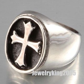 New 20MM 316L Stainless Steel Heavy Huge Mens Classic Knight Templar 