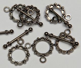 12 Mirror Frame Toggle Clasps, Lead/Nickel Free Base Metal Findings 