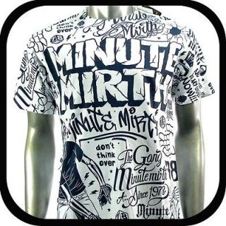 Minute Mirth T Shirt Tattoo bmx Graffiti Rock N106 Sz L Skate Board 