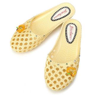 New Water Aqua Summer Beach Jelly Womens Shoes Sandals Yellow US 8