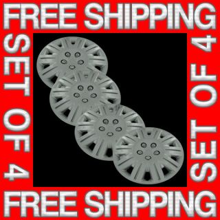 Set of 4 New 17 Silver Hubcaps Center Hub Caps Wheel Rim Covers Free 