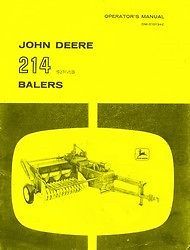 John Deere 214 214T 214 T 214W 214 W 214WS 214 WS Baler Operators 