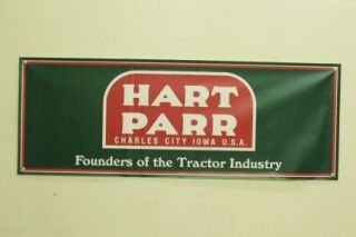 Vintage Hart Parr Farm Equipment Tractor Threshing Machine Mini Banner 