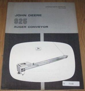 John Deere 925 Auger Conveyor Operators Manual