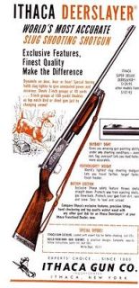 Vintage ad Ithaca Shotguns 1961 Deerslayer