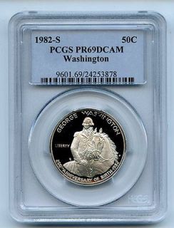 1982 S 50C George Washington Commemorative Half Dollar PCGS PR69DCAM
