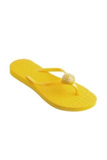 NEW Lindsay Phillips Jordi Yellow Flip Flops Sandals 6 7 8 9 10 Button 