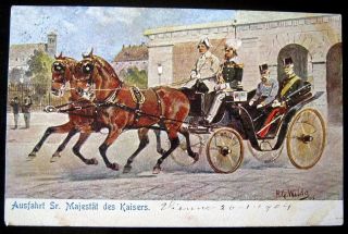 Austria~1904 KAISER (Emperor) FRANZ JOSEPH ~Horse Buggy