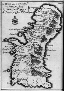   de Guahan,ou Guan,Map of Guam,Pacific Ocean,1700,Cha​rles Le Goblen