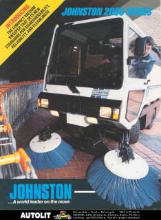 1987 johnston 2000 street sweeper truck brochure 