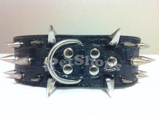 leather 2 mastiff 14 18 blackstudded spiked dog collars for