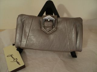 JUNIOR DRAKE Genuine Leather Sunny Wallet NWT Platinum color