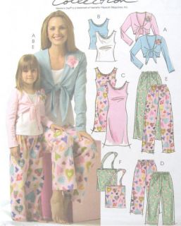   Shrug Top Nightgown Pants Gift Bag Sewing Pattern Scoop Neck 5249