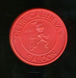 Club Cal Neva Saloon Good for One Drink at Casino Bar Chip A+ Chip 