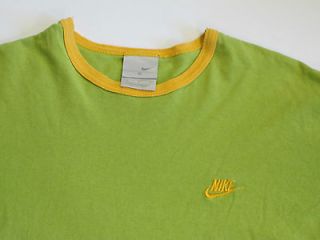 VINTAGE NIKE RARE ORIGINAL Green/yellow T Shirt Size M 1980s?