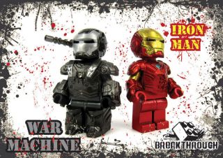   ARMY   custom made IRON MAN and WAR MACHINE Set for Lego (Avengers