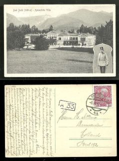 Bad Ischl Villa Kaiser Emperor Franz Joseph I Austria stamp 1912
