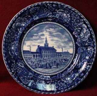   MARSELLUS flow blue china INDEPENDENCE HALL pattern WALL DISPLAY PLATE