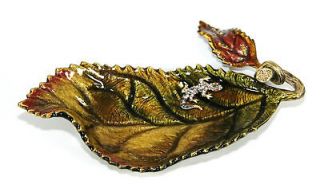 JAY STRONGWATER LEAF LIZARD TRINKET TRAY SWAROVSKI NEW