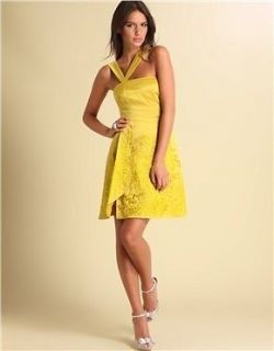 New KAREN MILLEN Mustard Embroidered Dress UK 10 or 12 BNWT Yellow 