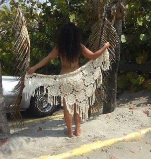 crochet beach cover up in Womens Clothing
