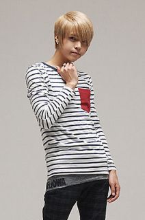 Unisex Unique Pocket Stripe T shirt wear tops men & women Goods by 