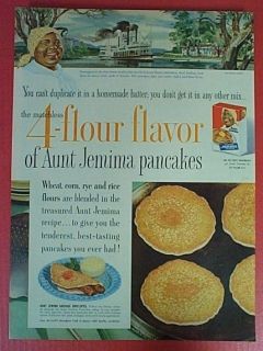 1954 Aunt Jemima & Steamboat Ad ~ Also Falstaff Beer Ad