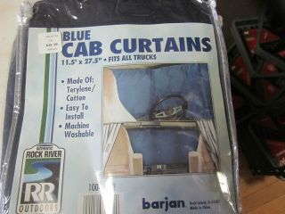 authentic rock river blue truckers cab curtains 11 5 x