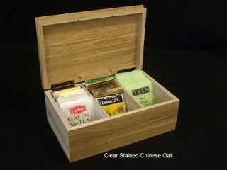 New Wooden Tea Box, Tea Chest, 69 bag, Various Woods/Finishes
