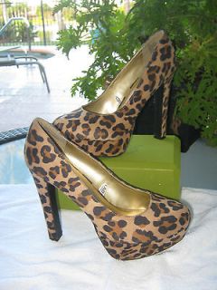 INCH HIGH HEELS/PLATFORM by MOSSIMO LEOPARD PATTERN NEW/SHELF 