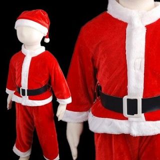 KD307 New Christmas Santa Boys Xmas Fancy Party Costume 4pcs sets