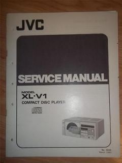 JVC Service Manual~XL V1 CD Compact Disc Player~Original~Repair