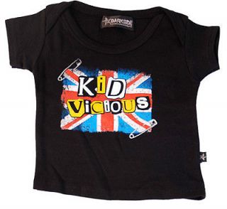 DARKSIDE CLOTHING Kid Vicious baby t shirt/tee/top, rock/metal/tattoo 