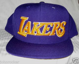 LOS ANGELES LAKERS NBA PURPLE ADJUSTABLE SNAPBACK ONEFIT HAT/CAP NWT 