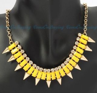 yellow rhinestone necklace in Vintage & Antique Jewelry