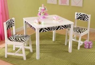   ANIMAL PRINT SCHOOL/HOME WORK TABLE+2 CHAIR KIDS CHILDS FURNITURE