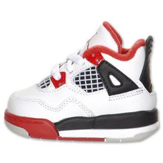 NIKE Baby Air Jordan 4 Retro Fire Red (TD) size 6C USA Olympic Gold