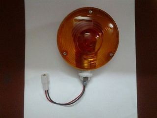 Tractor Amber Red Warning Hazard Indicator Lamp Light 12V White Frame