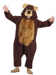 childs brown bear animal costume pajamas
