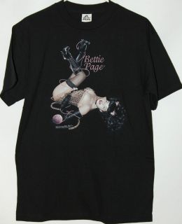 Bettie Page Kitten with Yarn black T Shirt tee vintage pinup girl 