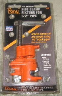 Pony #52 ADJUSTABLE PIPE CLAMP for 1/2 Pipe Cut Pipe 7 Longer for 