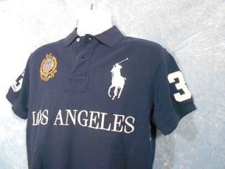   POLO $145 NWT City Mesh Polo Shirt LOS ANGELES MEDIUM M   AUTHENTIC