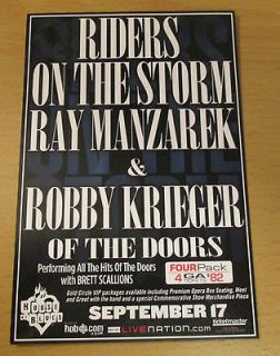   RIDERS ON THE STORM RAY MANZAREK ROBBY KRIEGER 2008 CONCERT HANDBILL